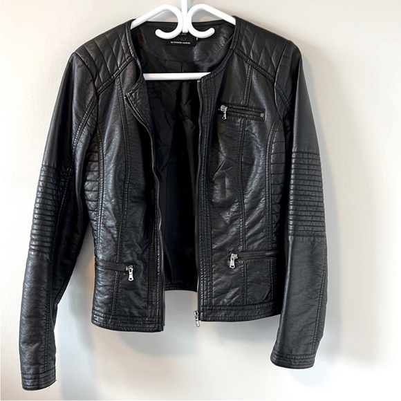 Only Black Faux Leather Jacket - Picture 1 of 4
